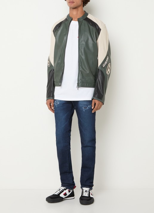 Diesel 2019 D-strukt slim fit jeans met donkere wassing - voorkant 5 indigo