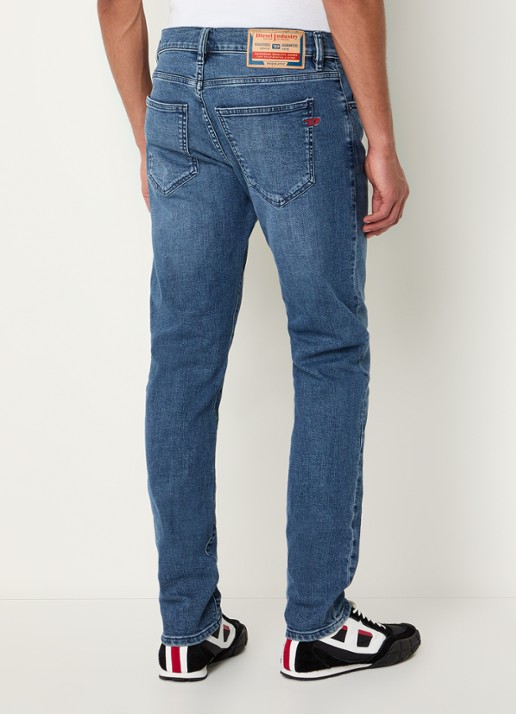 Diesel 2019 D-strukt straight fit jeans met medium wassing  - achterkant 5 indigo
