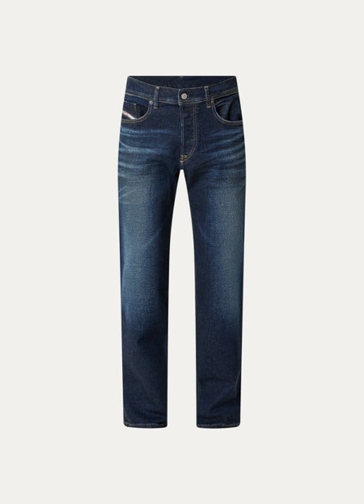 Diesel 2023 D-finitive straight fit jeans met medium wassing - voorkant indigo