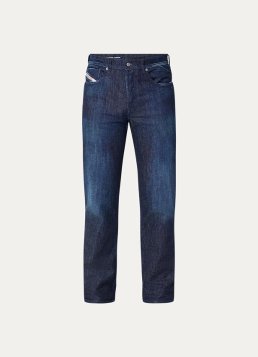 Diesel 2023 D-Finitive tapered fit jeans met donkere wassing - voorkant 2 indigo