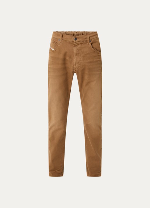 Diesel 2032 D-Krooley-BW straight leg jeans met gekleurde wassing  - voorkant 3 bruin