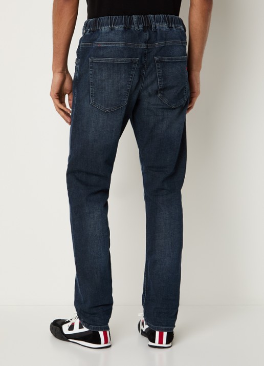 Diesel 2032 D-KROOLEY loose fit jeans met donkere wassing - achterkant indigo