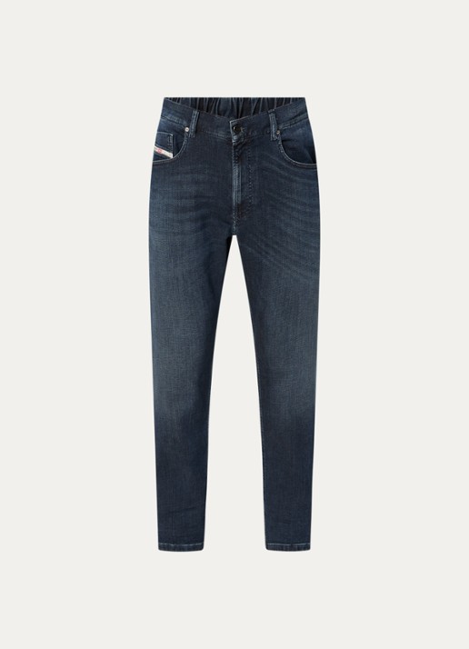 Diesel 2032 D-KROOLEY loose fit jeans met donkere wassing - voorkant 4 indigo