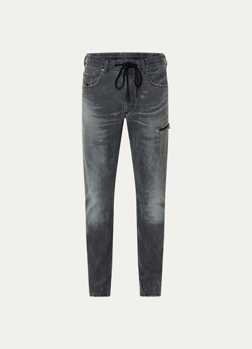 Diesel 2032 D-Krooley straight leg jeans  - voorkant zwart