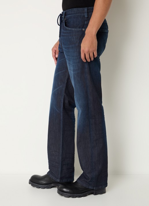 Diesel 2080 D-Reel loose fit joggingbroek van denim met trekkoord - detail 3 indigo