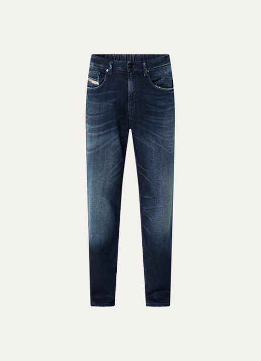 Diesel 2090 D-Veekley Joggjeans® straight fit jeans met donkere wassing - voorkant 4 grijsmele