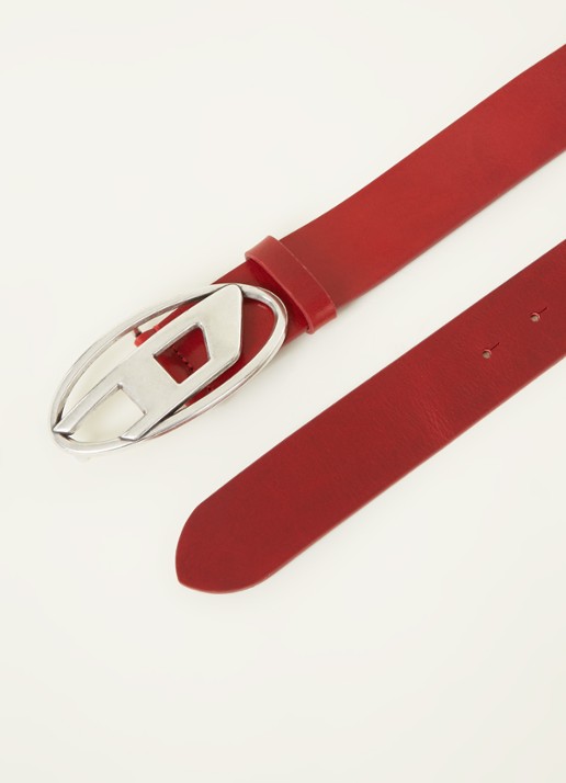 Diesel B-1DR riem van leer - detail 2 donkerrood