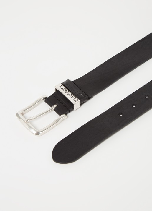 Diesel B-Visible riem van leer - detail 2 zwart