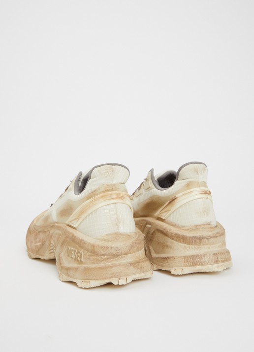 Diesel D-Cage Runner sneaker met mesh details - achterkant 5 beige
