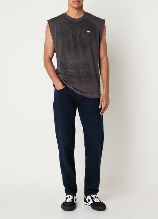 Diesel D-Finitive slim fit jeans met donkere wassing  - voorkant 2 indigo