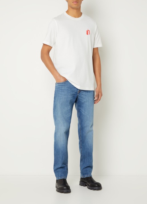 Diesel D-Finitive straight leg jeans met medium wassing - voorkant 2 indigo