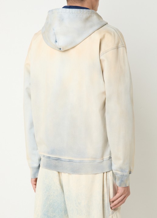Diesel D-Gir-S sweatvest met capuchon - achterkant 6 vanillegeel