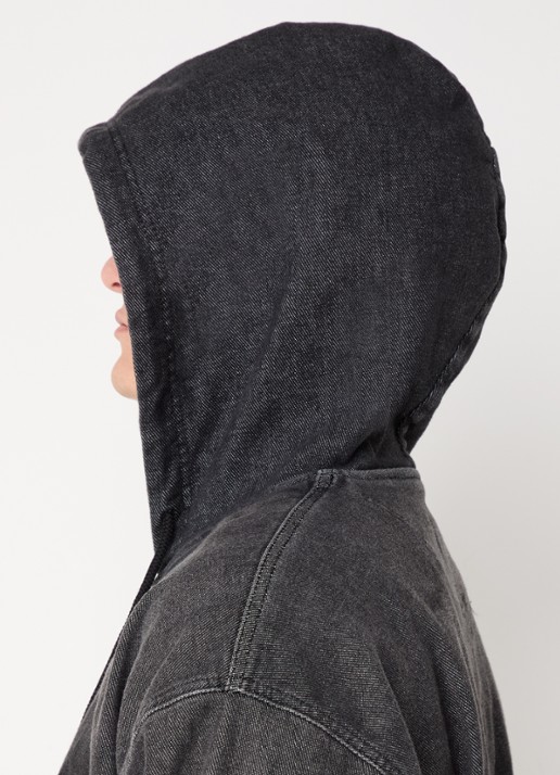 Diesel D-Giri sweatvest met capuchon - detail 5 antraciet