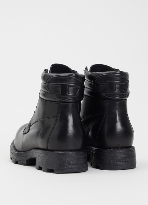 Diesel D-Hammer veterboot van leer - achterkant 4 zwart