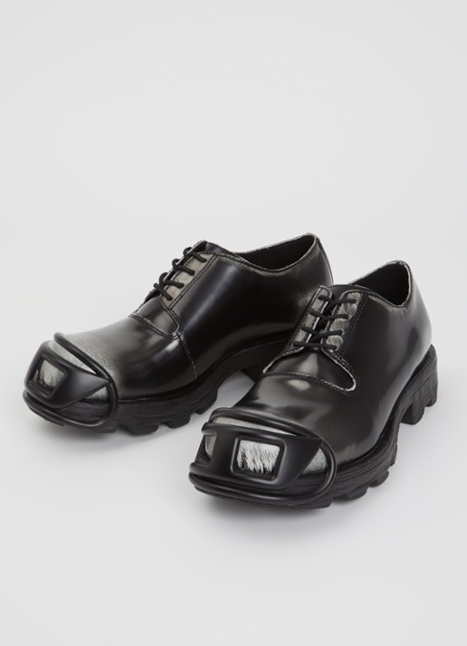 Diesel D-Hammer veterschoen van leer - detail 3 zwart