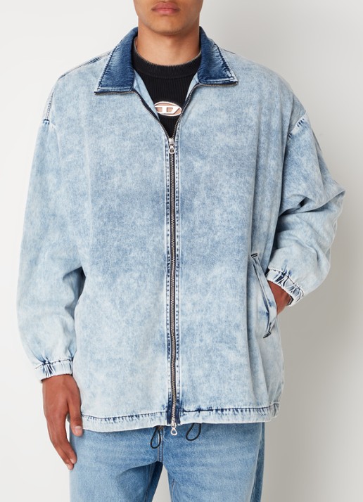Diesel D-Krap-S1 spijkerjas met backprint - achterkant 4 lichtblauw