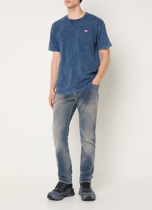 Diesel D-Krooley-Bw slim fit jeans met medium wassing - voorkant 5 indigo