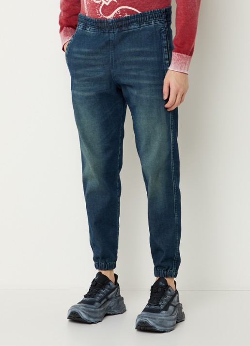 Diesel D-Labb-S tapered fit joggingbroek van denim met steekzakken