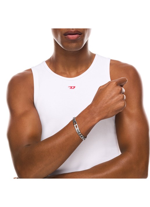 Diesel D Logo armband DX1663040 - detail 3 zilver