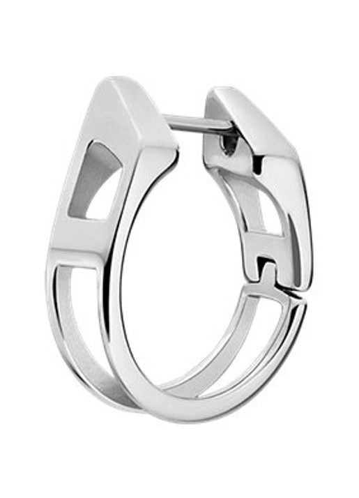 Diesel D Logo enkele oorring DX1673040 - detail zilver