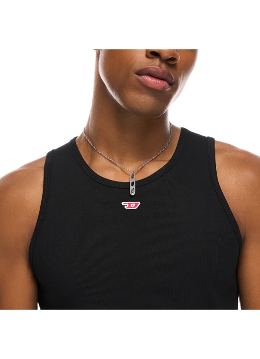 Diesel D Logo ketting DX1662040 - detail 3 zilver