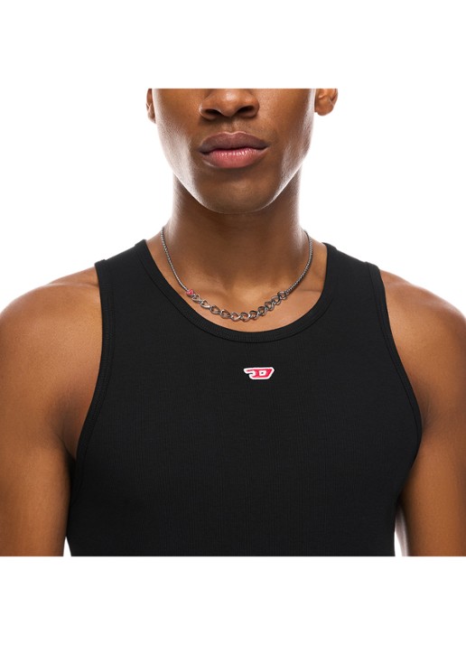 Diesel D Logo ketting DX1666040 - detail 3 zilver