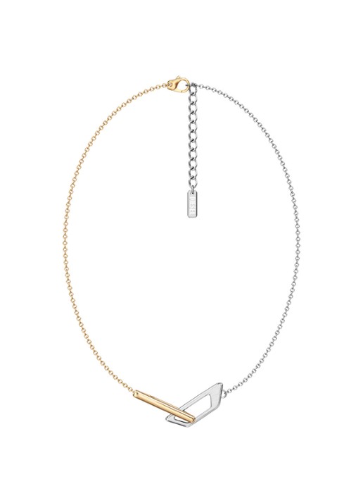 Diesel D Logo ketting DX1687931 - detail goud