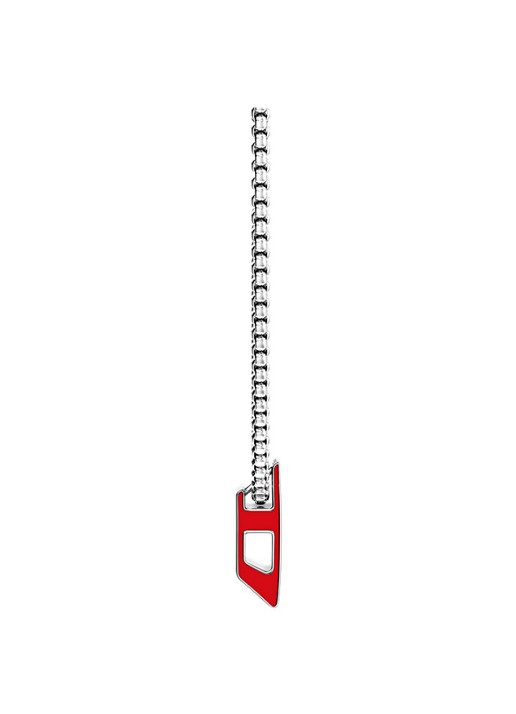 Diesel D Logo ketting DX1689040 - detail 2 zilver
