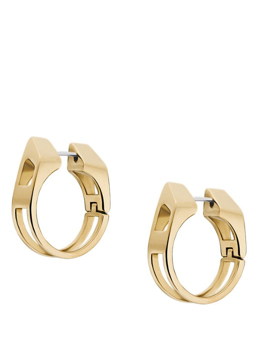 Diesel D Logo oorringen DX1671710 - detail goud