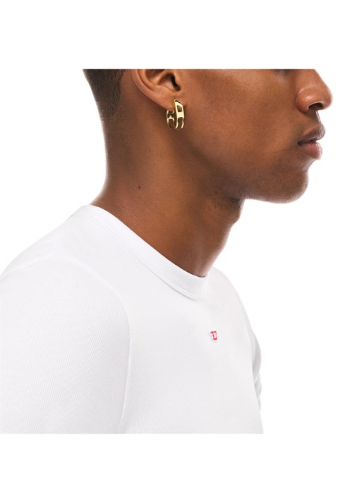 Diesel D Logo oorringen DX1671710 - detail 4 goud