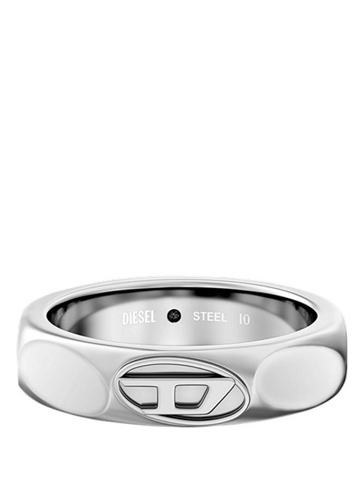 Diesel D Logo ring DX1693040 - detail 2 zilver