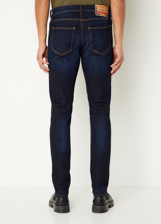 Diesel D-Strukt slim fit jeans met donkere wassing  - achterkant 5 indigo