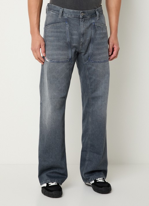 Diesel D-zeta straight fit jeans met gekleurde wassing