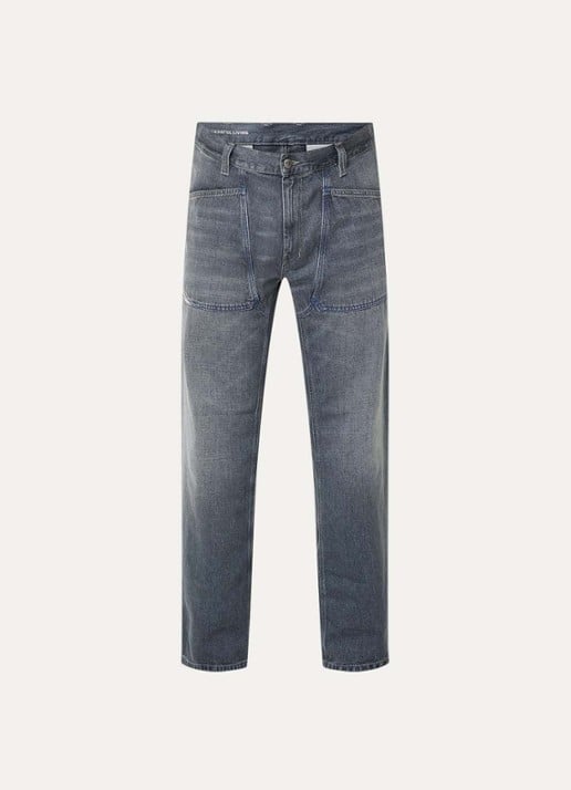 Diesel D-zeta straight fit jeans met gekleurde wassing - voorkant 3 grijs