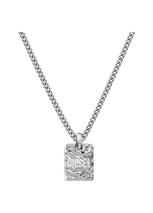 Diesel  Diesel Font ketting  DX1734040 - voorkant zilver