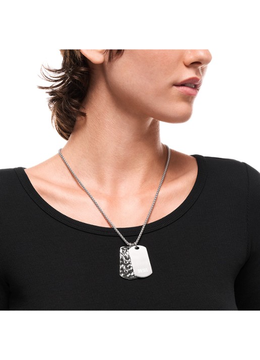 Diesel Diesel Font ketting DX1735040 - detail 2 zilver
