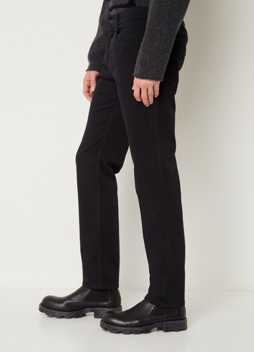 Diesel Finitive straight leg jeans met donkere wassing  - detail 5 zwart