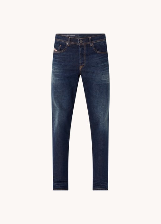 Diesel Finitive straight leg jeans met donkere wassing  - voorkant indigo