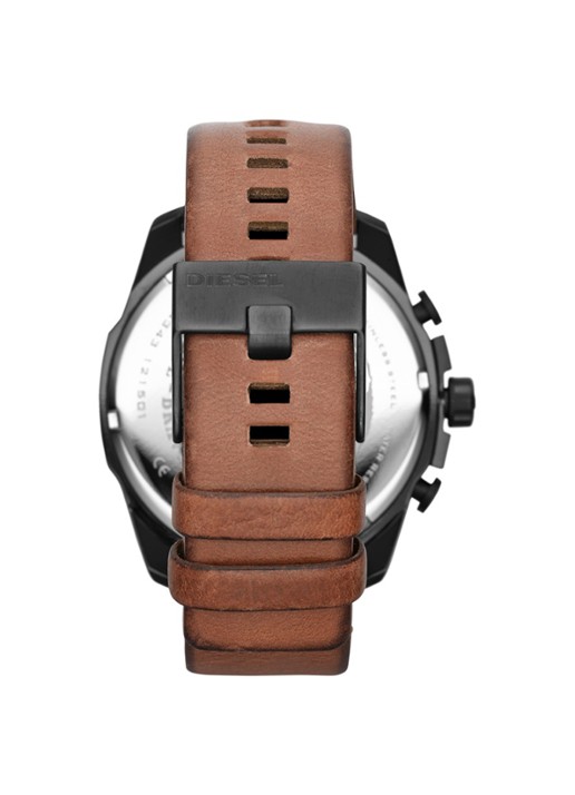 Diesel Horloge Mega Chief bruin DZ4343 - detail antraciet