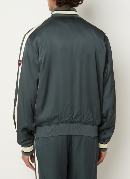 Diesel J-Annu baseball jack met print - achterkant bronsgroen