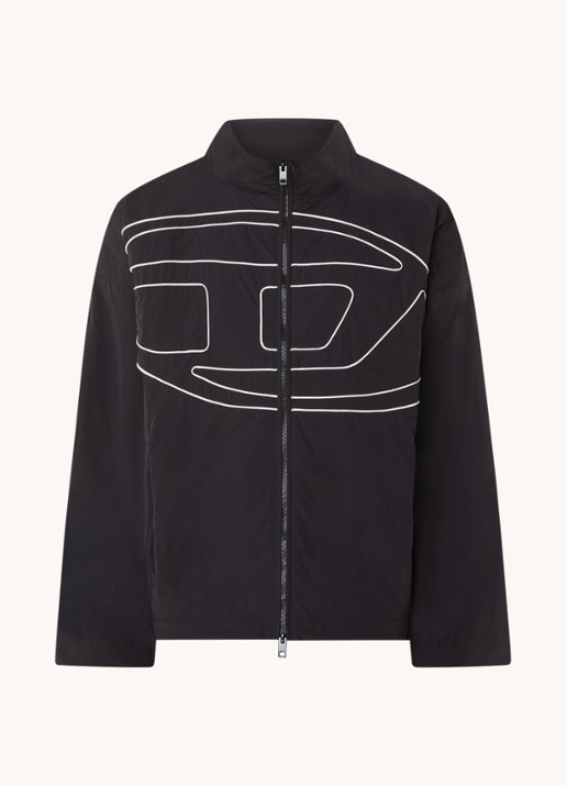 Diesel J-Vatel jack met ritsakken en logo - voorkant 2 zwart