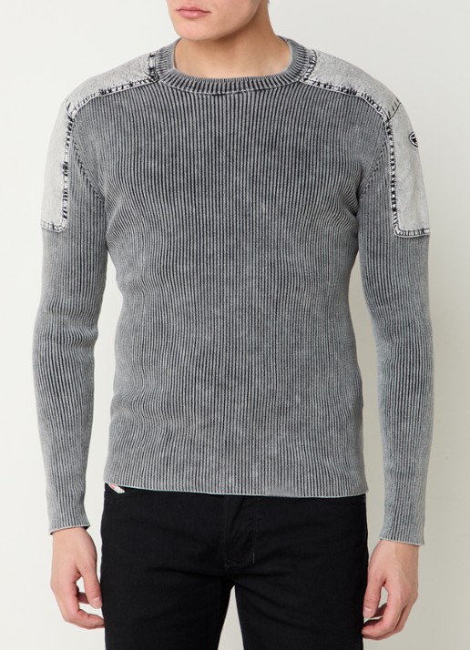 Diesel K-Martin ribgebreide pullover met logo
