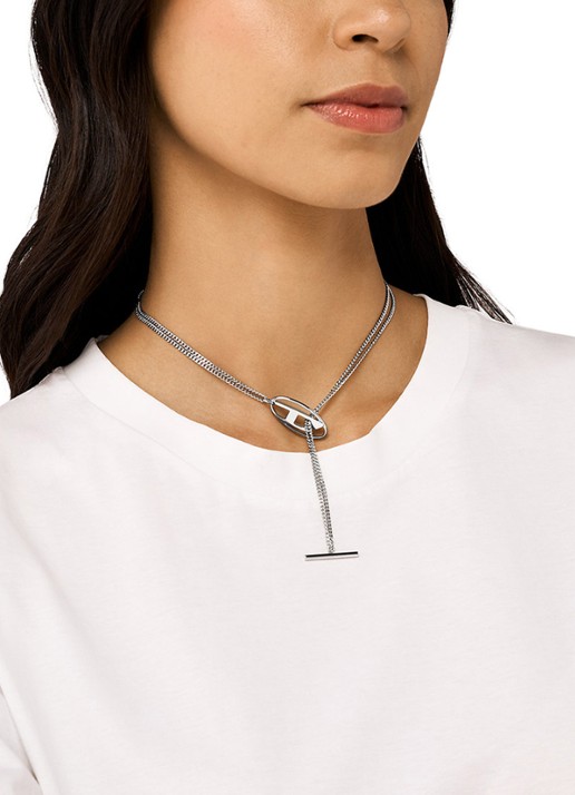 Diesel Ketting DX1534040 - detail 5 zilver