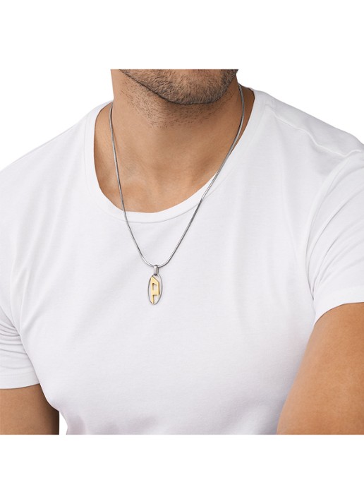 Diesel Ketting met logo DX1421931 - detail 3 zilver