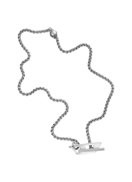 Diesel Ketting met logo DX1477040 - detail zilver