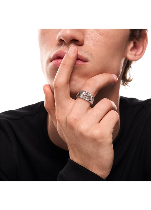 Diesel Oval ring DDX1715040 - detail 6 zilver