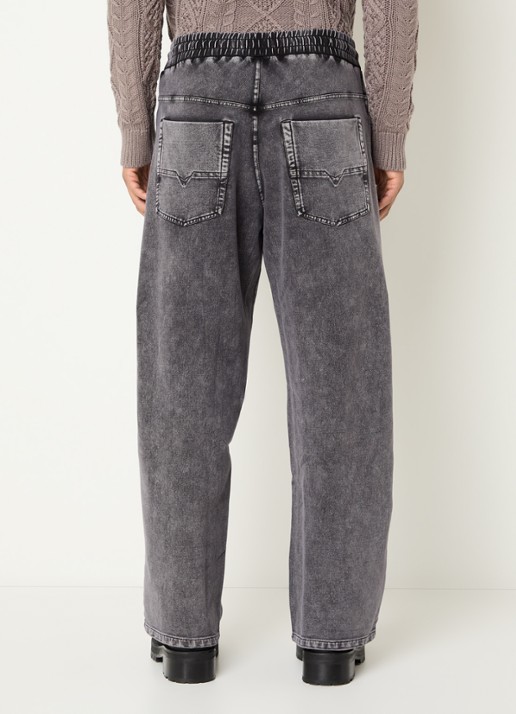 Diesel P-Stuk loose fit joggingbroek met steekzakken - achterkant 3 donkergrijs