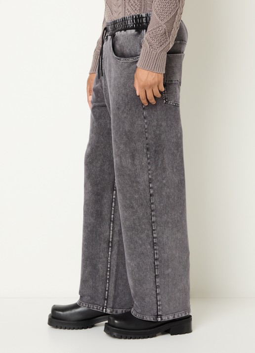 Diesel P-Stuk loose fit joggingbroek met steekzakken - detail 2 donkergrijs
