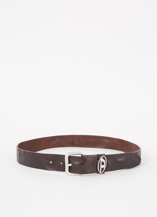 Diesel Riem van leer met logo