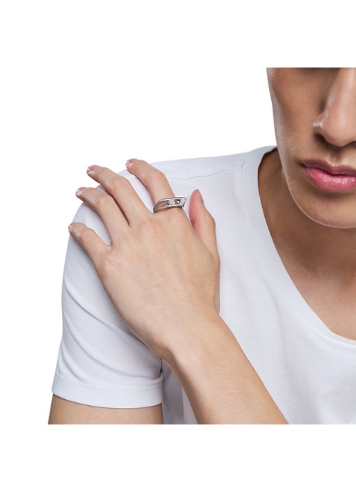 Diesel Ring met logo DX1629040 - detail 6 zilver
